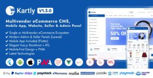 Kartly – Multivendor eCommerce CMS, Mobile App, Website, Seller and Admin Panel