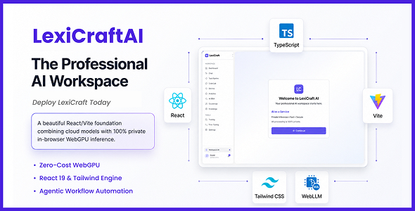 LexiCraft AI – Agentic Workflow Local AI Workspace (React Template)