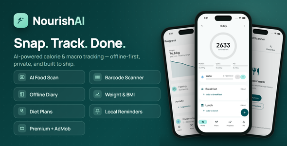 NourishAI — AI Calorie Counter and Nutrition Tracker (Flutter App)