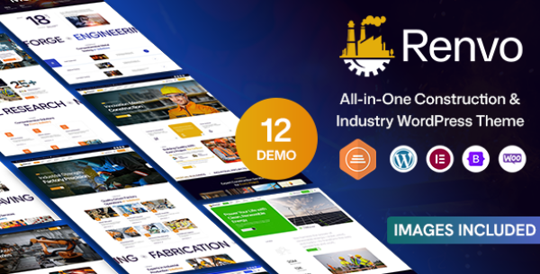 Renvo – Construction, Factory, Industry Architecture WordPress Theme