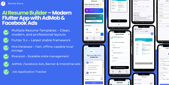 Smart Resume Creator Job Application Tracker – Built with Flutter