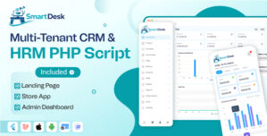 SmartDesk | Multi-Tenant CRM HRM Laravel Script with Flutter App