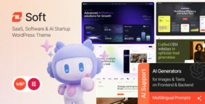 Soft – SaaS, Software AI Startup WordPress Theme