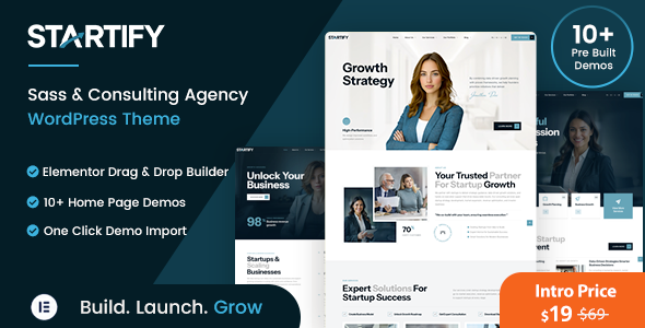 Startify – Startup Business Consulting Agency Elementor Theme