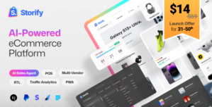 Storify – NextJs eCommerce Platform with POS, AI Sales Agent, PWA Multi-Vendor