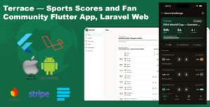 Terrace | Sports Scores Flutter App with Laravel Web Script