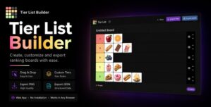 Tier List Builder – Drag Drop Ranking App | React, TypeScript
