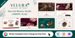 Velura – Spa, Beauty Nail Salon Booking Laravel Website