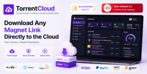 TorrentCloud – Torrent Downloader SaaS with Cloud Storage File Streaming