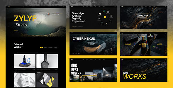 Zylyf – Creative Brutalist Agency Portfolio WordPress Theme