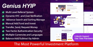 Genius HYIP – All in One Investment Platform