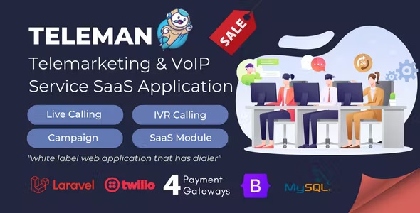 Teleman – Telemarketing Voice Calling SaaS Application