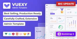 Vuexy – Vuejs, Nuxt, Next.js, HTML, Laravel, Asp.Net Django Admin Dashboard Template
