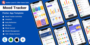 AI-Powered Mood Tracker Flutter Mobile App Template | Journal Diary