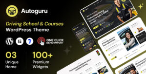 Autoguru – Driving School Courses WordPress Theme