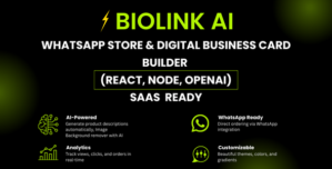 BioLink AI – WhatsApp Store SaaS Digital Business Card Builder (React, Node, OpenAI)