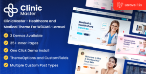 ClinicMaster – Healthcare and Medical Theme For W3CMS-Laravel
