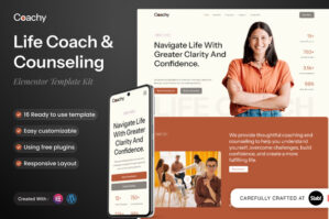 Coachy – Life Coach Counseling Elementor Template Kit