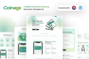 Coinage – E-Wallet Payment Gateway Elementor Pro Template Kit