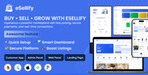 eSellify Buy Sell Marketplace Flutter App with Admin Panel | Classified Ads App like OLX, Quikr