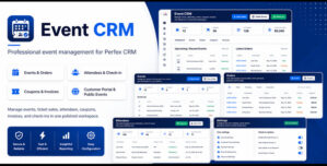 Event Management Ticket Booking Module for Perfex CRM with Attendees and Check-in