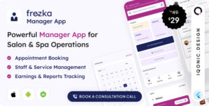 Frezka Manager – Spa Salon Management and Booking Flutter Add-on App