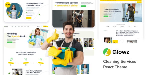 Glowz – Cleaning Services React Template
