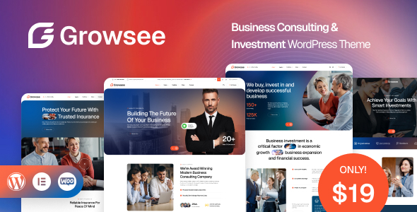 Growsee – Business Consulting Investment WordPress Theme