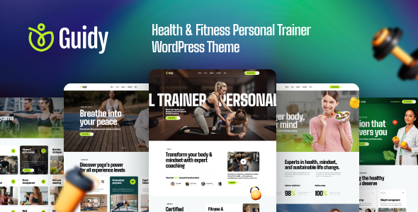 Guidy – Health Fitness Personal Trainer WordPress Theme