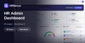 HRNexus — Bootstrap 5 HR Admin Dashboard UI Kit