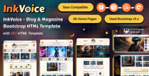 InkVoice – Creative Blog Magazine Bootstrap HTML Template