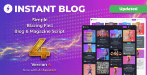 Instant Blog – Fast Simple Blog Php Script