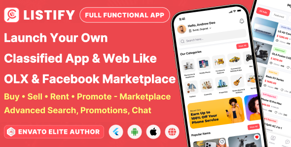 Listify – Buy Sell Classified Marketplace | Products Services | Short Videos | Android iOS Web