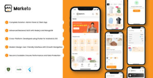Marketo – eCommerce Completed Solution with Admin Flutter App, Node JS And MongoDB