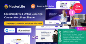 MasterLife – Education LMS Online Coaching Courses WordPress Theme