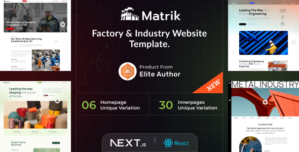 Matrik – Factory Industry React NextJS Template
