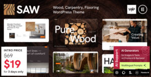 Saw – Wood, Carpentry, Flooring WordPress Theme