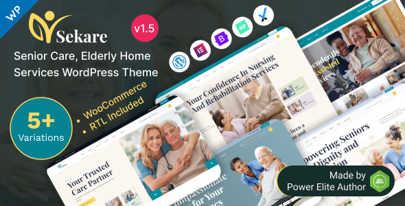 Sekare – Senior Care Elderly Home Services Elementor WordPress Theme