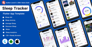 Sleep Tracker Flutter App UI Kit | Sleep Analysis Wellness