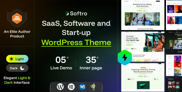 Softro – SaaS, Software and Startup WordPress Theme