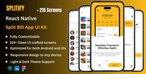Splitify – Split Bill React Native Expo App Ui Kit