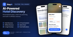 StayAI — AI Hotel Booking Flutter App with Firebase Backend Admin Panel