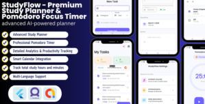 StudyFlow – AI Premium Study Planner Pomodoro Focus Timer