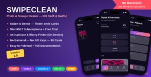 SwipeClean – Photo Storage Cleaner iOS App | Swift SwiftUI | Swipe to Delete
