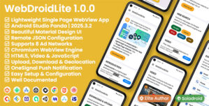 WebDroidLite – Lightweight Android WebView App – Single Page Website