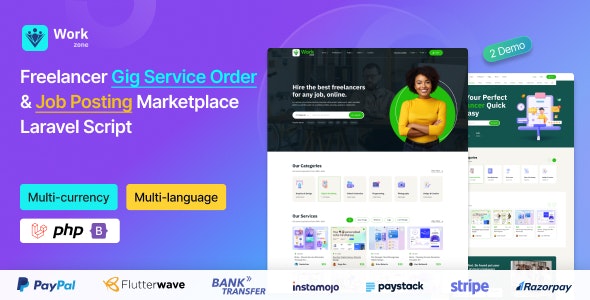 Workzone – Freelancer Marketplace for Gig Service Order Job Posting Laravel Script
