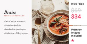 Braise – Recipe Food Blog WordPress Theme