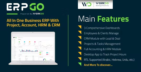ERPGo – All In One Business ERP With Project, Account, HRM, CRM POS
