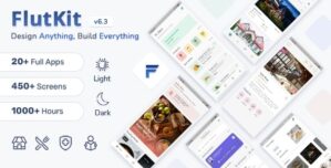 FlutKit – Flutter Figma UI Kit