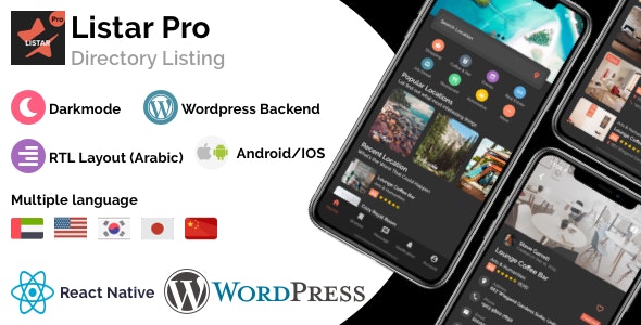 Listar Pro – Directory Classified Mobile App Full Solution